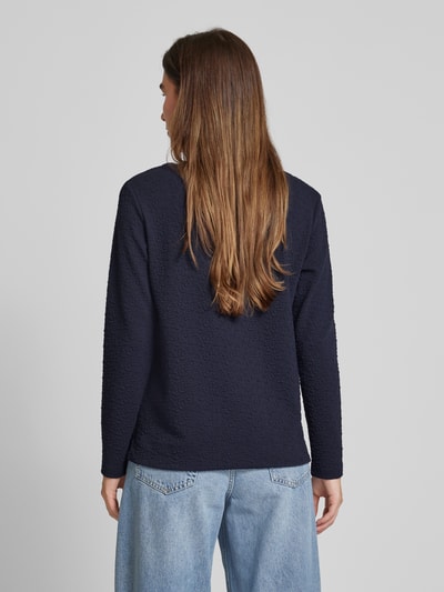 s.Oliver RED LABEL Sweatshirt met structuurmotief Marineblauw - 5