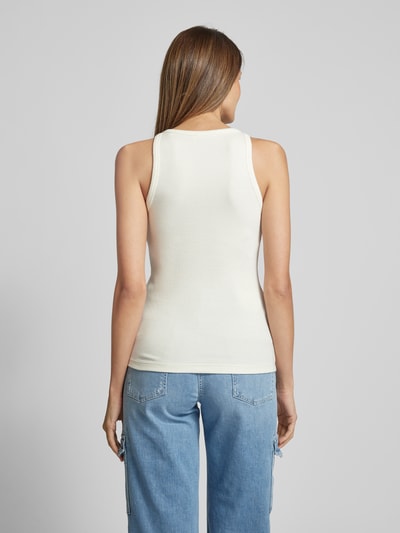 Knowledge Cotton Apparel Tanktop in Ripp-Optik Offwhite 5