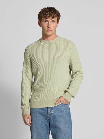 BOSS Orange Regular Fit Strickpullover aus Baumwoll-Mix Modell 'APOKKO' Lind 4