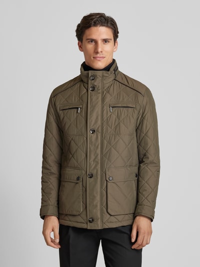 bugatti Jacke mit Steppnähten Oliv 4