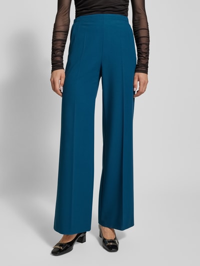 Windsor Wide leg pantalon met persplooien Petrol - 4