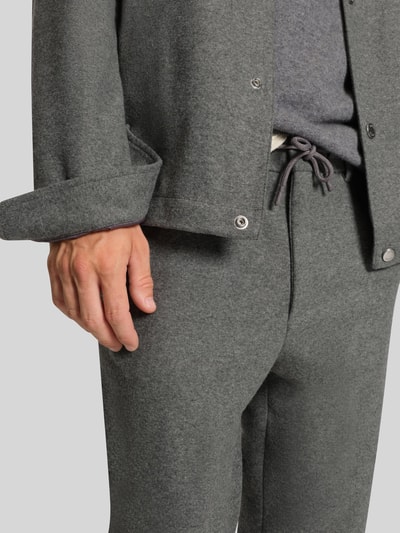 BOSS Tapered Stoffhose mit Woll-Anteil Modell 'PERIN' Hellgrau 3