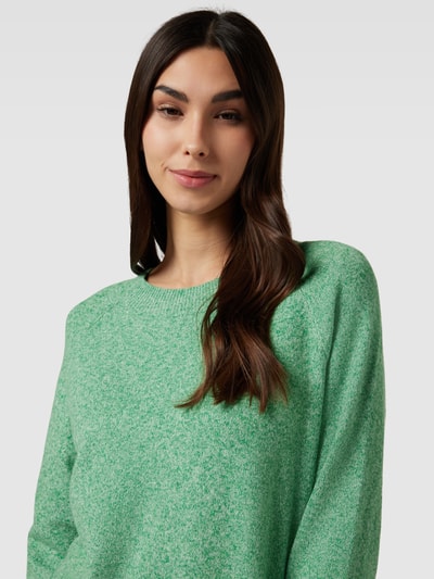 Vero Moda Gebreide pullover met ronde hals, model 'DOFFY' Appeltjesgroen - 3