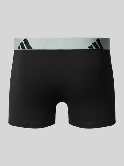 Produktfoto, Trunks aus Baumwoll-Mix im 5er-Pack von adidas Sportswear, unifarben schwarz, elastischer Bund, Logo-Print, Jersey-Stretch