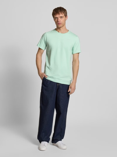 G-Star Raw Slim Fit T-Shirt mit Label-Print Tuerkis 1
