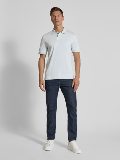 BOSS Orange Regular Fit Poloshirt mit Logo-Stitching Modell 'Interlock' Hellblau 1