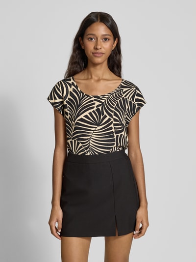 Only Regular Fit T-Shirt mit Schlüsselloch Rückenausschnitt Modell 'NOVA' Sand 4