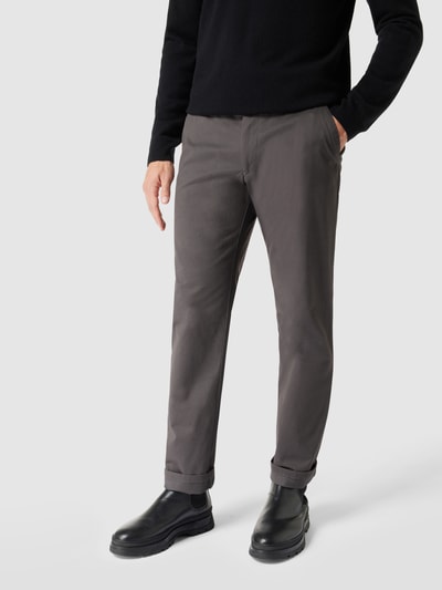 Christian Berg Men Straight Fit Chino mit Stretch-Anteil Dunkelgrau 4