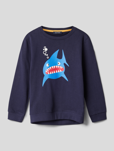 Blue Seven Sweatshirt mit Motiv-Print Blau 1