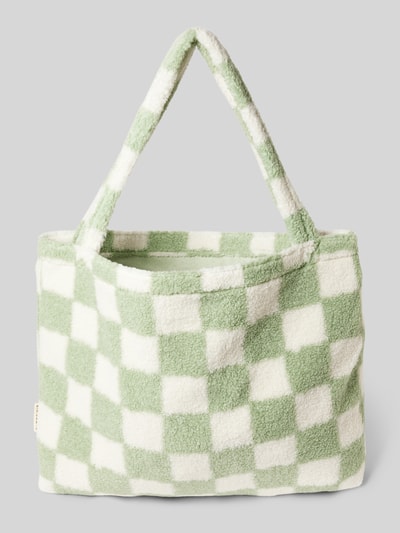 STUDIO NOOS Shopper in Teddyfell-Optik Modell 'Binibamba' Gruen 4