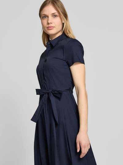 Christian Berg Woman Selection Hemdblusenkleid mit Bindegürtel und kurzer Knopfleiste Marine 3