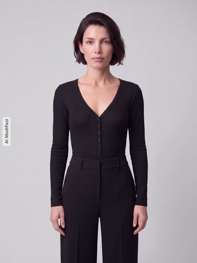 Jake*s Casual Slim Fit Body aus reiner Baumwolle Black 4