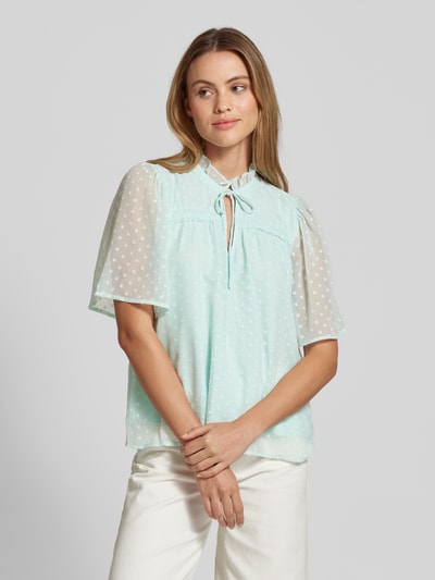 Vero Moda Regular Fit Bluse mit Spitzendetail Modell 'LEAH' Schilf 4