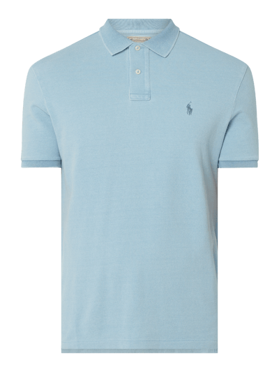 Polo Ralph Lauren Koszulka polo o kroju custom slim fit z wyhaftowanym logo  Jasnoniebieski 2