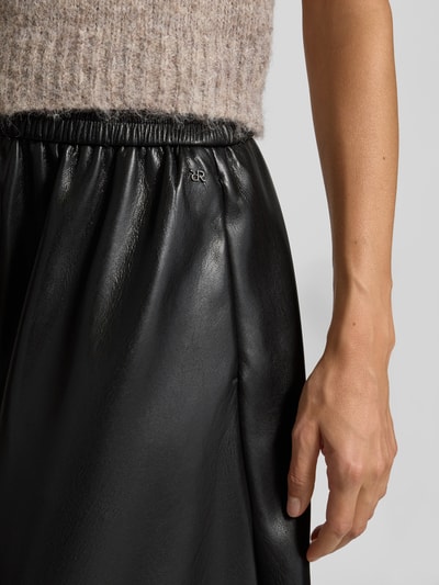 Raffaello Rossi Midirok in leerlook, model 'SMEA' Zwart - 3