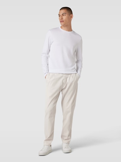 Windsor Stoffen broek met persplooien, model 'Fiero' Offwhite - 1