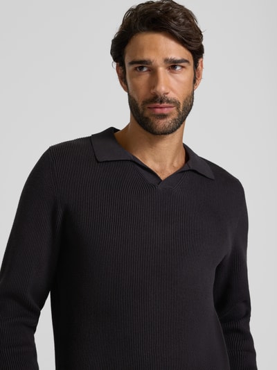 Lindbergh Relaxed fit pullover met structuurmotief Zwart - 3