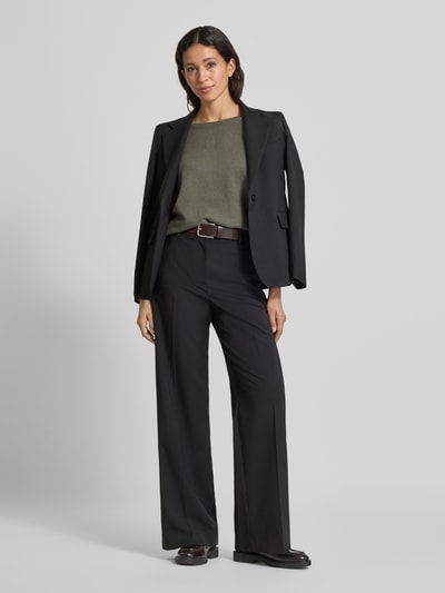 Luisa Cerano Sweter z dzianiny o luźnym kroju z mieszanki wełny i kaszmiru Khaki 1