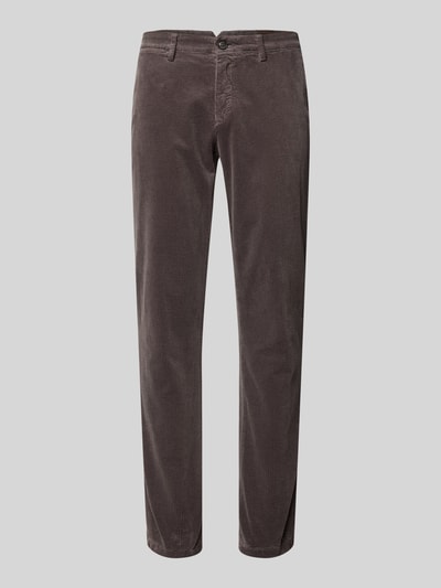 g1920 Slim fit corduroy broek, model 'Subway' Middengrijs - 2