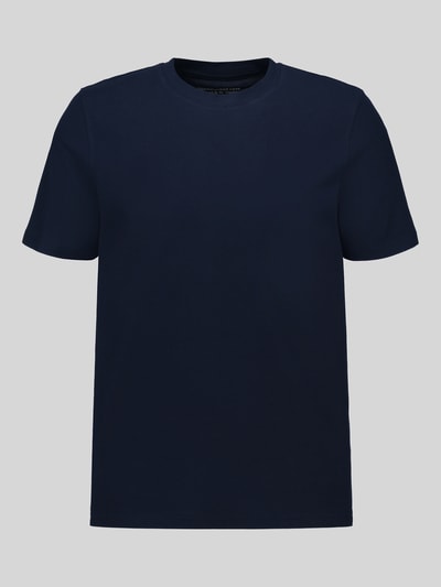 Produktfoto, T-Shirt mit Rundhalsausschnitt von MCNEAL in Dunkelblau, reine Baumwolle, Slim Fit, Rückenlänge Gr. M 68 cm, glatte Oberfläche