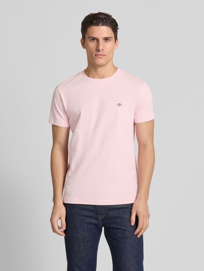 Gant Slim Fit T-Shirt mit Label-Stitching Pink 4