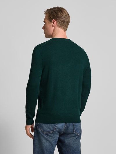 Christian Berg Men Strickpullover aus Wolle-Kaschmir-Mix Dunkelgruen Melange 5