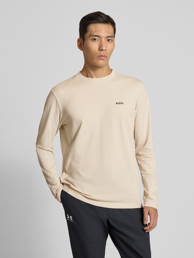 BOSS Green Regular Fit Langarmshirt aus Baumwoll-Mix Modell 'TEE LONG' Offwhite 4