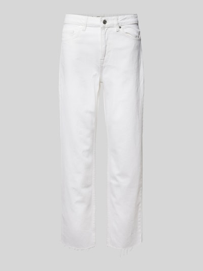 Mango Regular Fit Jeans mit offenem Saum Modell 'BLANCA' Weiss 2