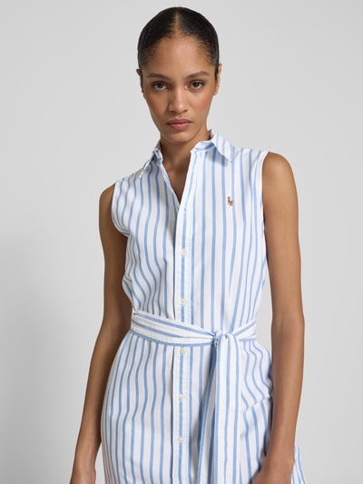 Polo Ralph Lauren Sukienka koszulowa z wiązanym paskiem model ‘CORY’ Niebieski 3