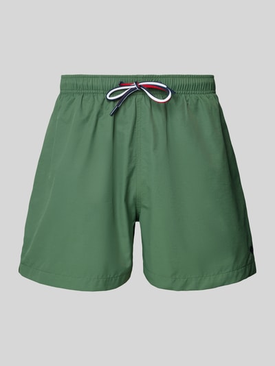 MCNEAL Relaxed Fit Badeshorts mit Logo-Stitching Dunkelgruen 1