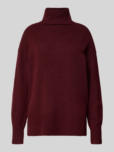 Pieces Golf o kroju regular fit z dodatkiem wełny model ‘MALOU’ Ciemnoczerwony melanż 2