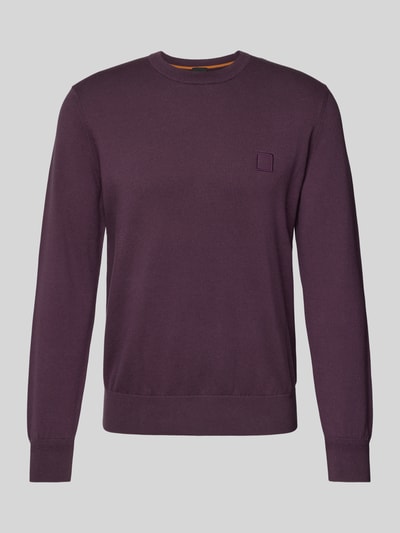 BOSS Orange Strickpullover mit  Kaschmir-Anteil Modell 'Kanovano' Purple 2