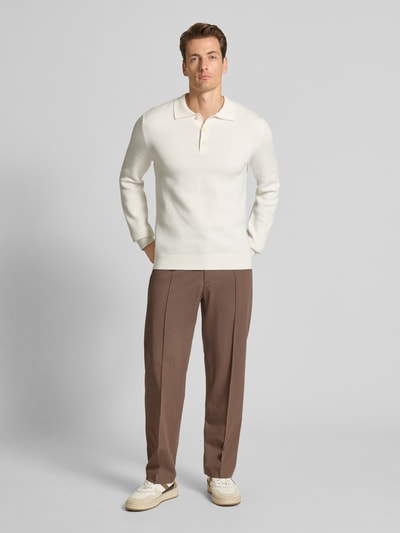 SELECTED HOMME Regular Fit Strickpullover aus reiner Baumwolle Modell 'DANE' Offwhite 1