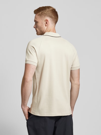 BOSS Green Regular Fit Poloshirt mit Strukturmuster Modell 'Philix' Beige 5