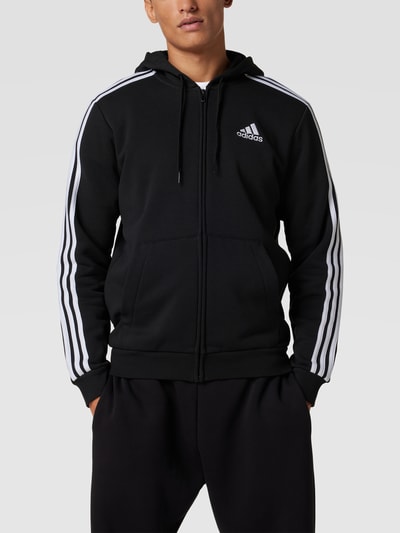 ADIDAS SPORTSWEAR Bluza rozpinana z wyhaftowanym logo Czarny 4