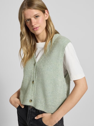 Marc O'Polo Denim Regular Fit Strickweste aus Baumwoll-Mix mit Alpaka-Anteil Schilf 3