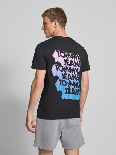 Tommy Jeans Regular Fit T-Shirt aus reiner Baumwolle Black 4