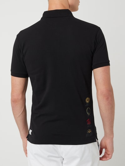 La Martina Poloshirt met geborduurd logo, model 'Quito' Zwart - 5