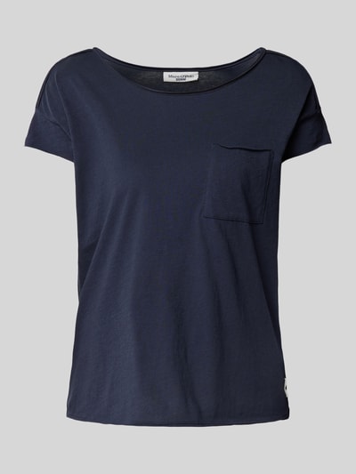 Marc O'Polo Denim T-Shirt mit Brusttasche Marine 2