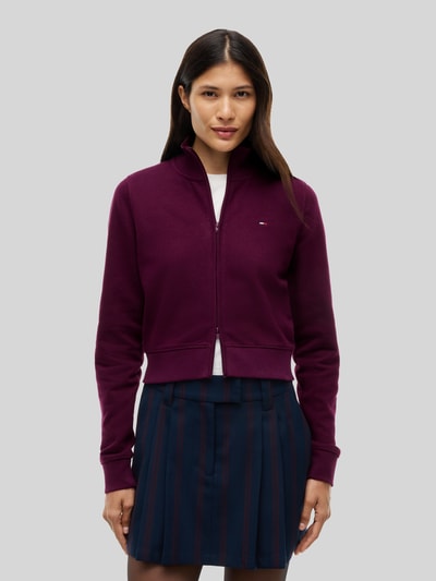 Tommy Jeans Regular Fit Sweatjacke aus Baumwoll-Mix Bordeaux 4