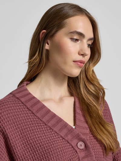 JAKE*S STUDIO WOMAN Gebreide cardigan met ribboorden Mauve - 3