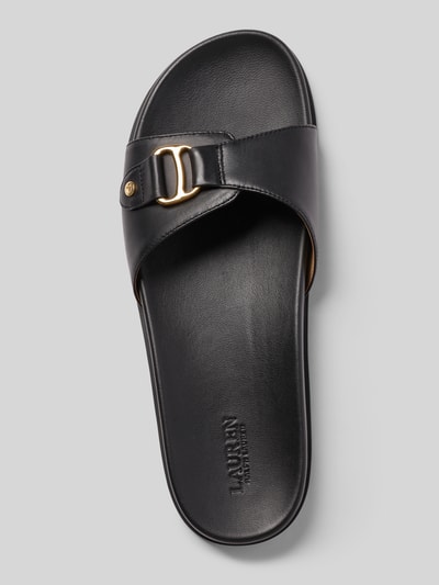Lauren Ralph Lauren Slides aus echtem Leder Modell 'TASHA' Black 3