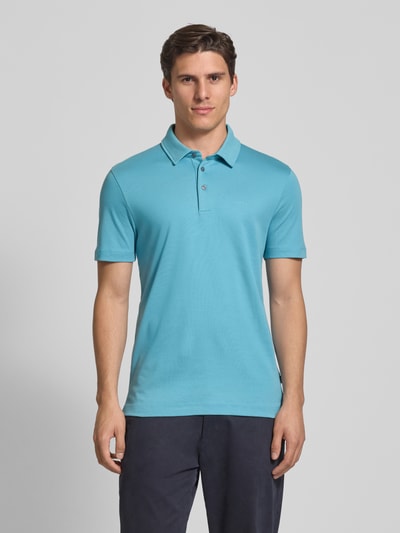 BOSS Slim fit poloshirt van puur katoen Aquablauw - 4