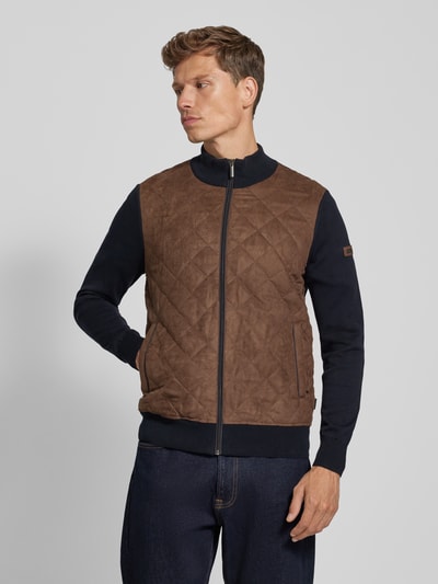 bugatti Strickjacke mit Reißverschluss Marine 4