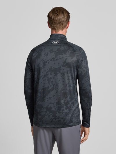 Under Armour Regular fit shirt met lange mouwen en ritssluiting, model 'Tech' Zwart - 5