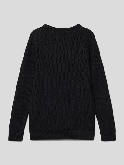 Jack & Jones Sweter z dzianiny z fakturowanym wzorem model ‘JORBRODY’ Czarny 3