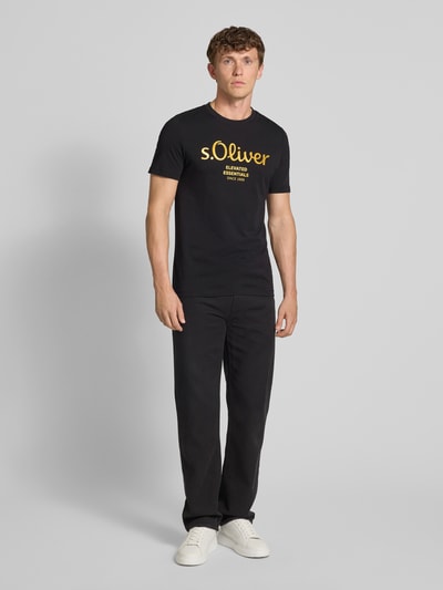 s.Oliver RED LABEL Regular Fit T-Shirt aus reiner Baumwolle Black 1