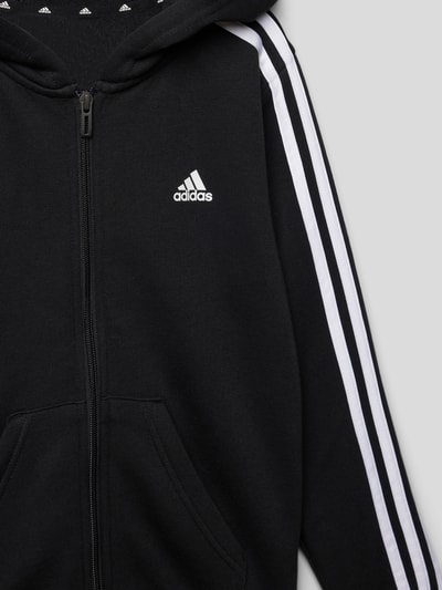 ADIDAS SPORTSWEAR Sweatjacke mit Label-Print Schwarz 2