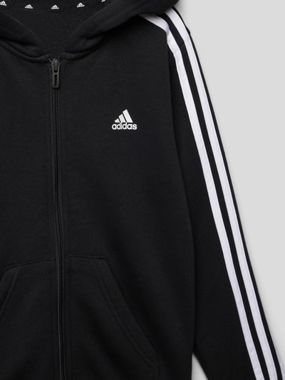 ADIDAS SPORTSWEAR Bluza rozpinana z nadrukiem z logo Czarny 2