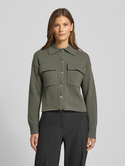 Marella Kardigan z wełny model ‘BRENTA1’ Oliwkowy 4